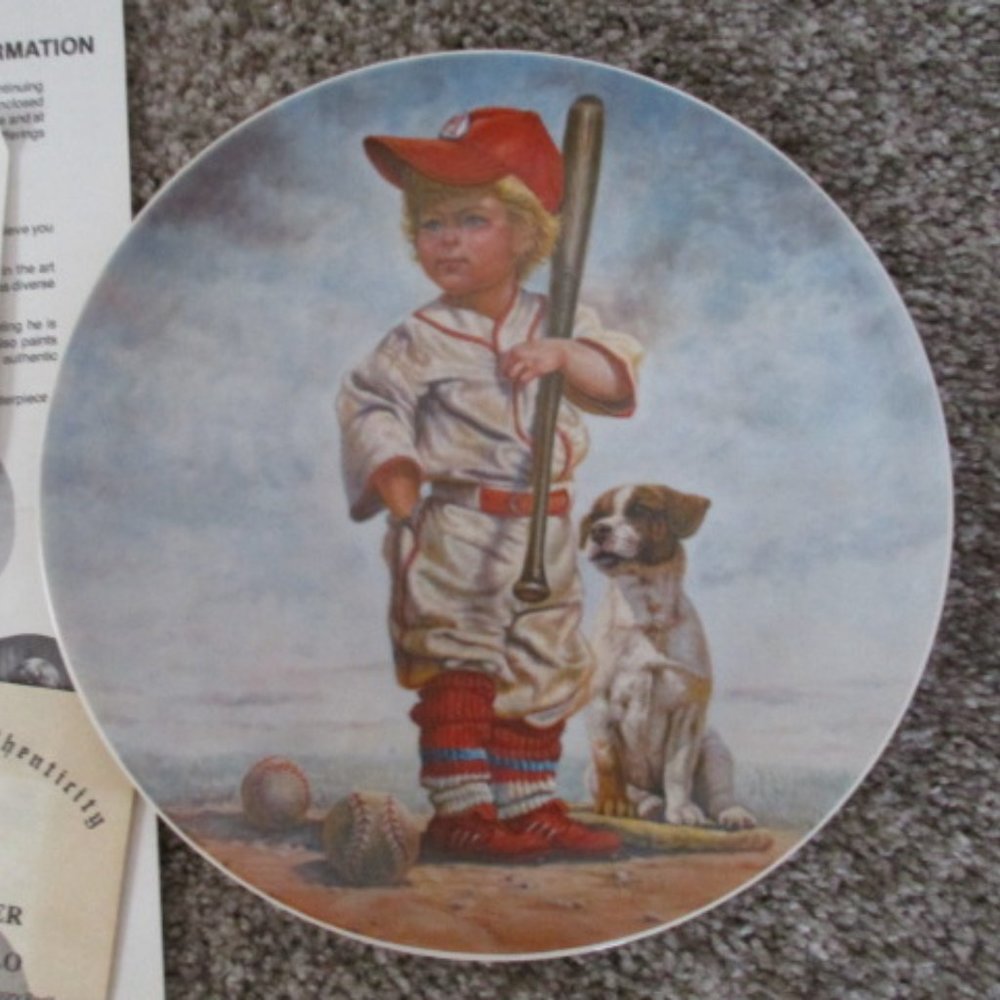The Big Leaguer 1979 Collectible Plate Gregory Perillo with Box and Certificate
